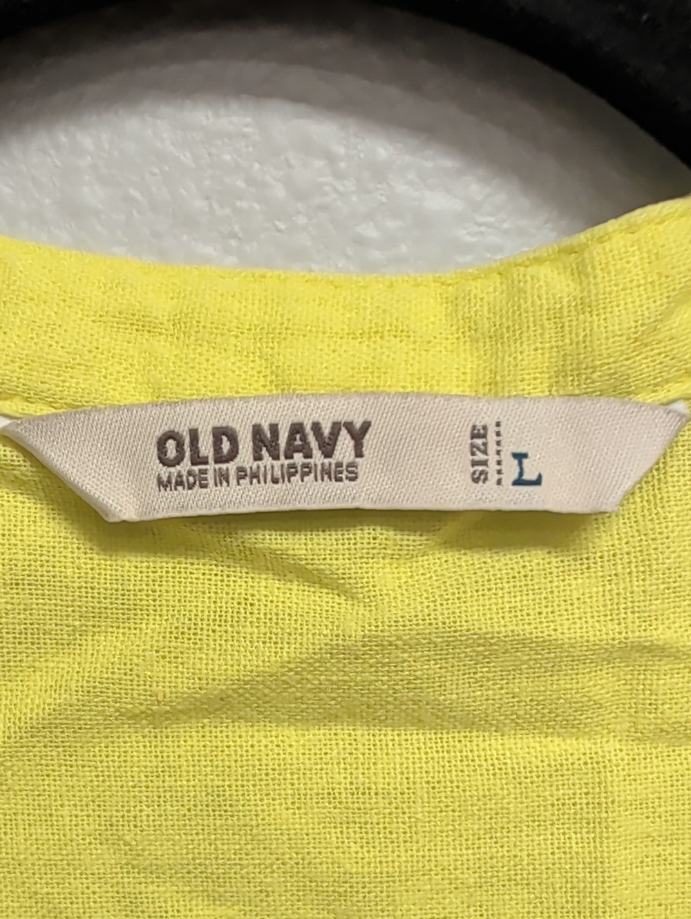 Old Navy Lemon Yellow Lightweight Linen Blend Shirt Dress - Picture 3 of 5